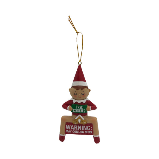 Free Cookies Crooked Christmas Ornament