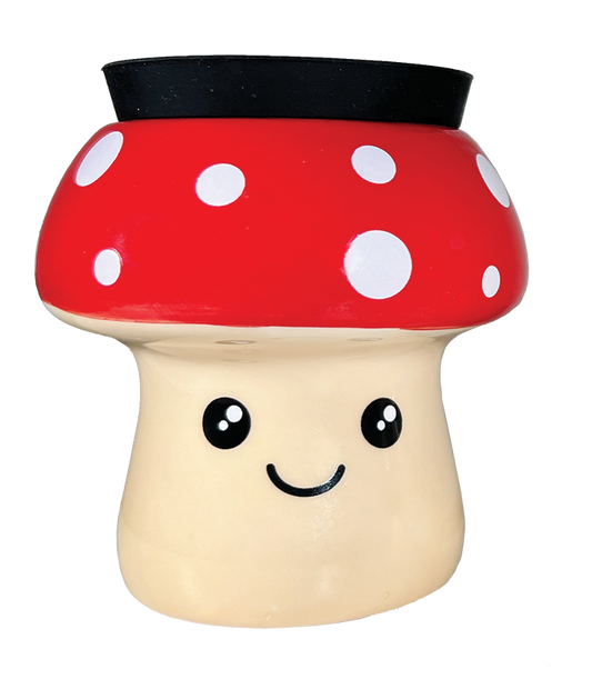 Mushroom Stash Jar - Red